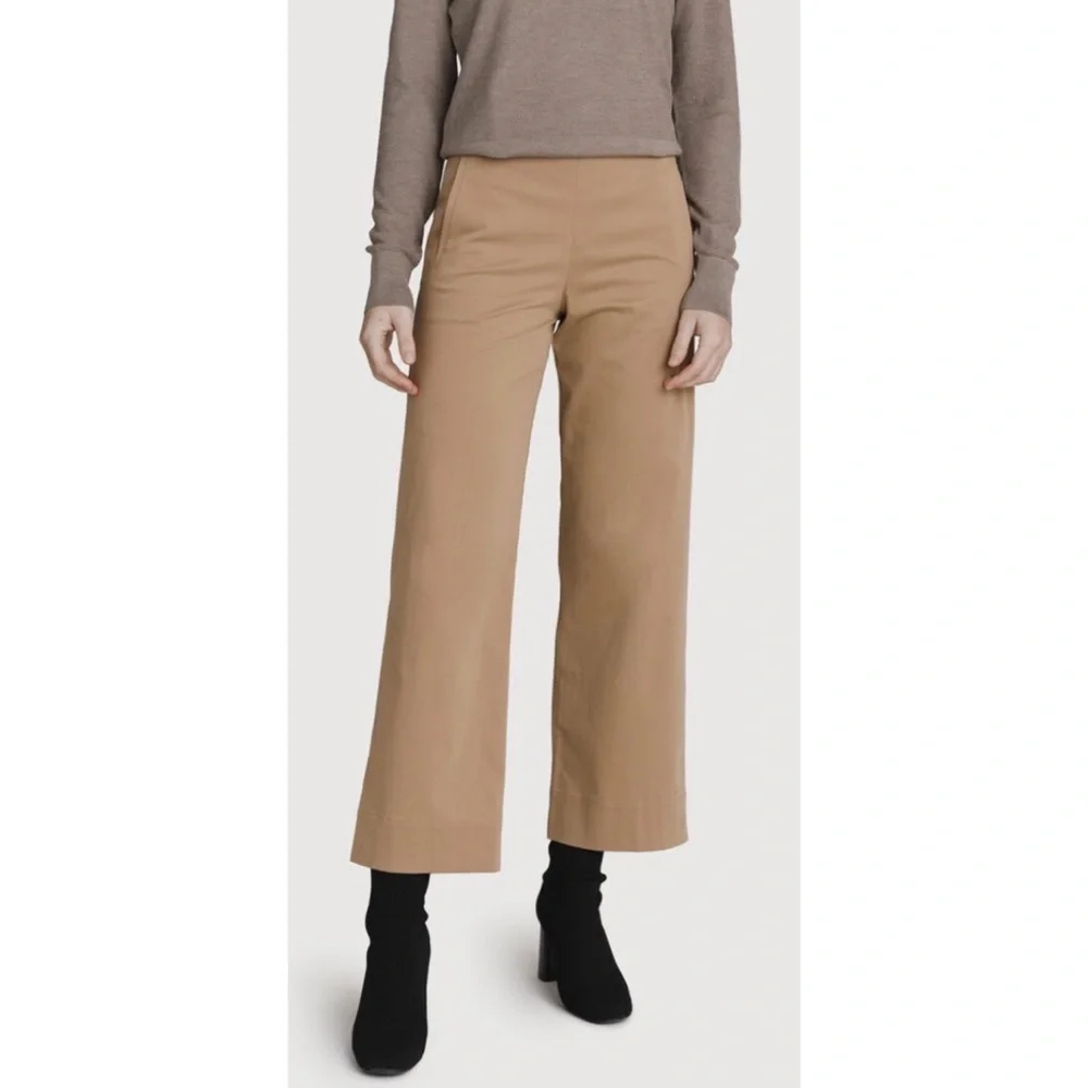 KIT AND ACE Tan Sienna Buoy-O-Boy Wide Leg Trousers